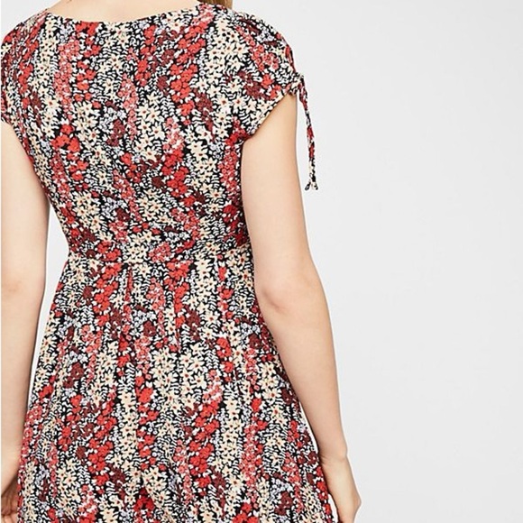 Free People Floral Print Cut-out Women's Dress Size Small - Picture 2 of 9